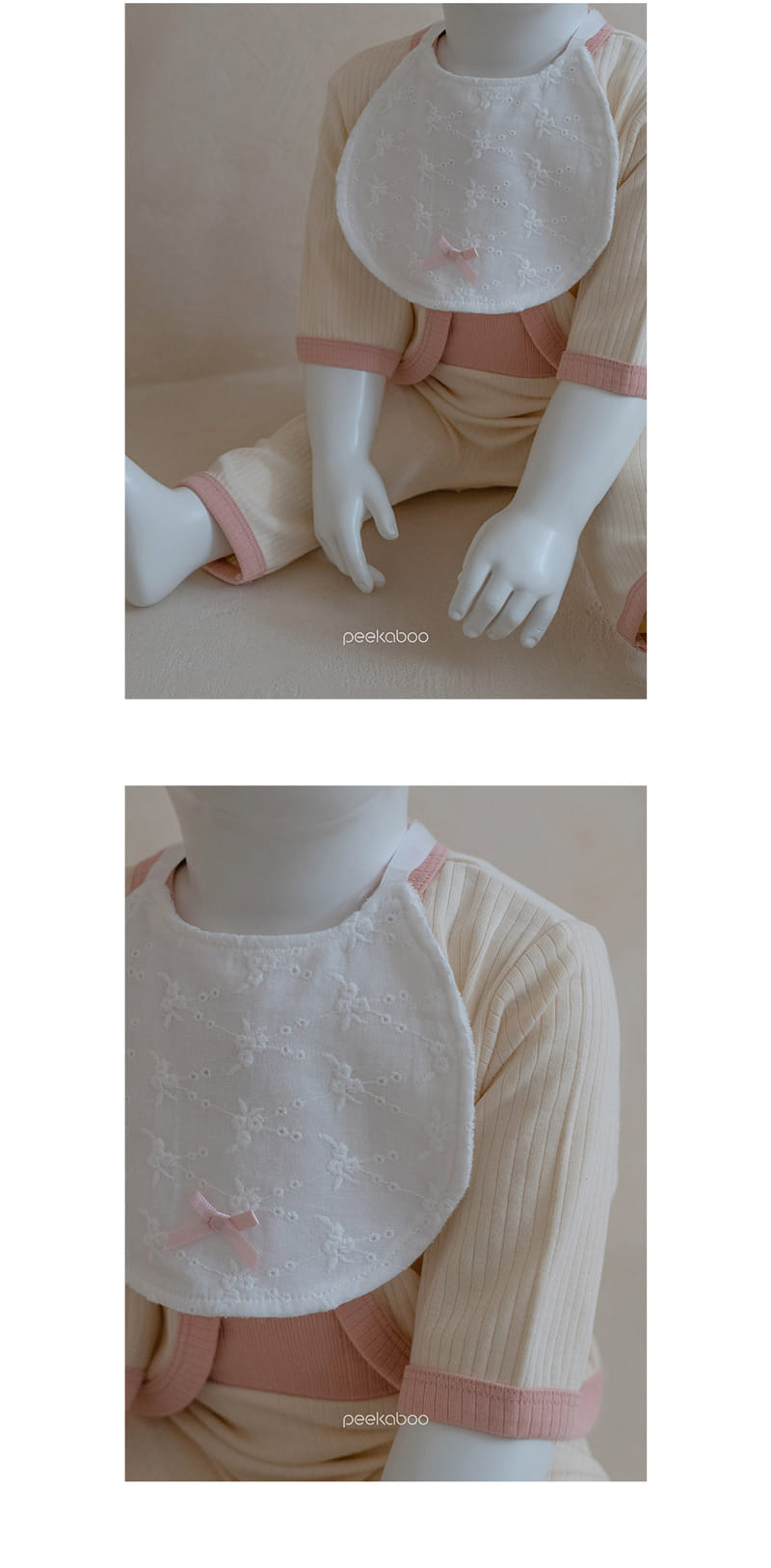 Peekaboo - Korean Baby Fashion - #onlinebabyshop - SS Ribbon Bib - 3