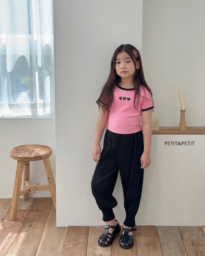 Petit & Petit - Korean Children Fashion - #kidzfashiontrend - Heart Crop Tee - 4