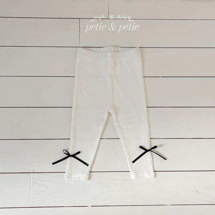 Petit & Petit - Korean Children Fashion - #kidsstore - Ribbon Leggings - 2