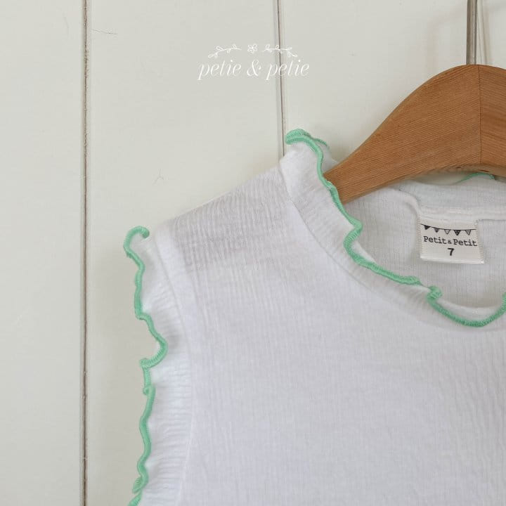 Petit & Petit - Korean Children Fashion - #kidsstore - Color Terry Sleeveless Tee - 5