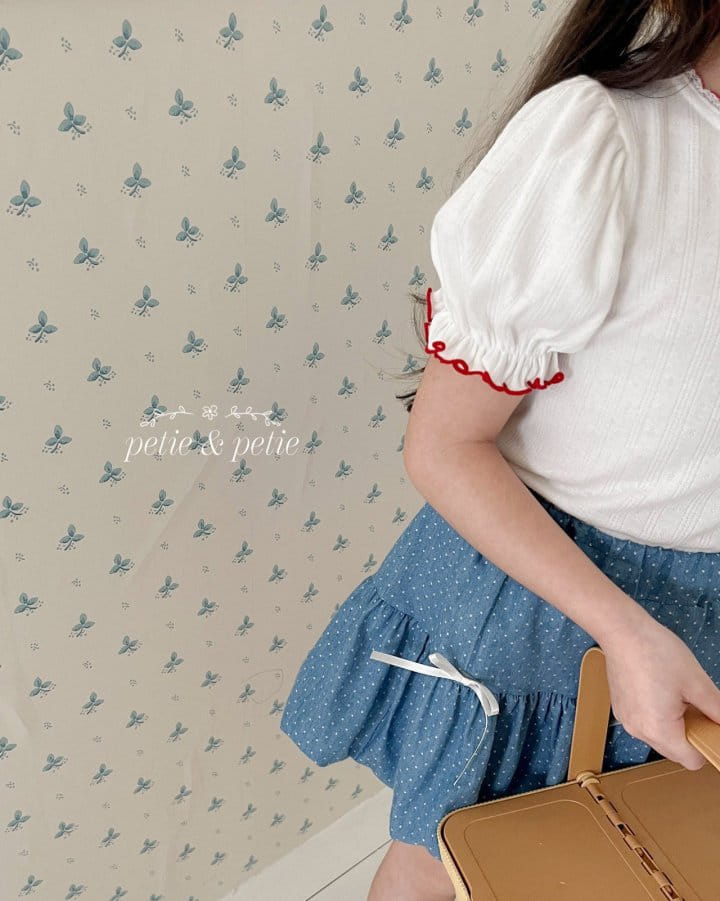 Petit & Petit - Korean Children Fashion - #todddlerfashion - Eyelet Tee - 6