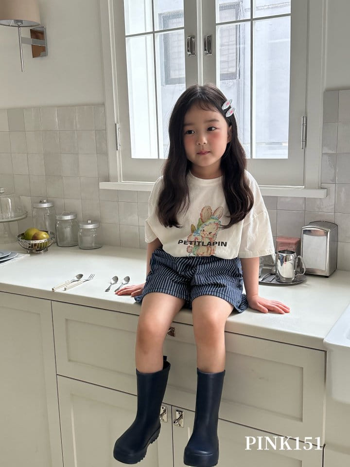 Pink151 - Korean Children Fashion - #childrensboutique - Vintage Rabbit Short Sleeve Tee - 2
