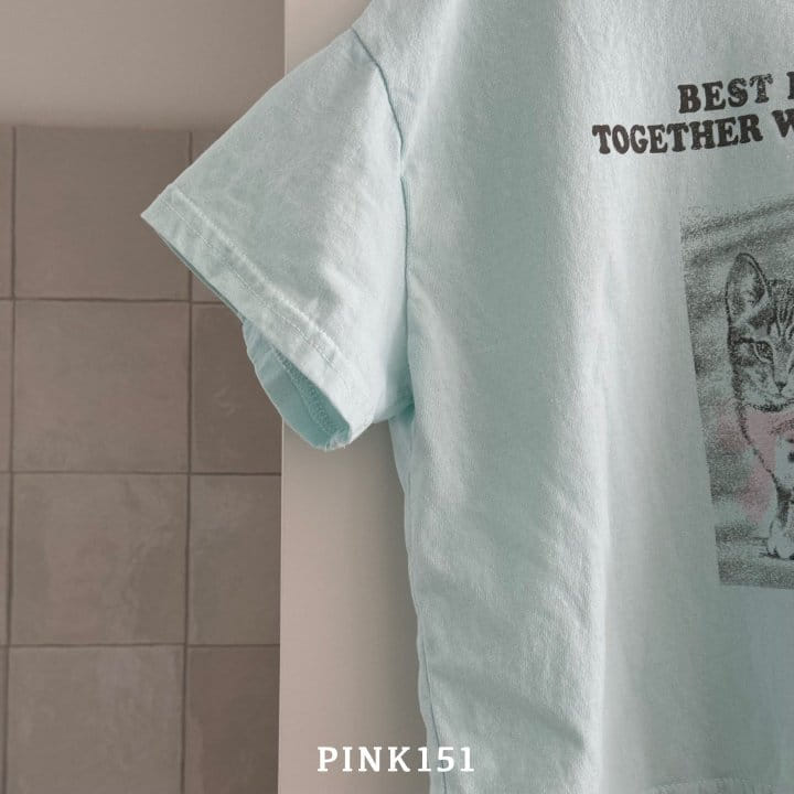 Pink151 - Korean Children Fashion - #kidsshorts - Ribbon Cat Short Sleeve Tee - 10