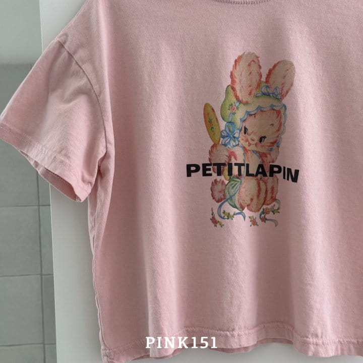 Pink151 - Korean Children Fashion - #kidsstore - Vintage Rabbit Short Sleeve Tee - 7