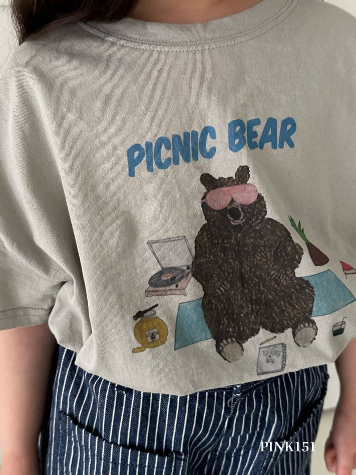Pink151 - Korean Children Fashion - #magicofchildhood - Picnic Bear Short Sleeve Tee - 10