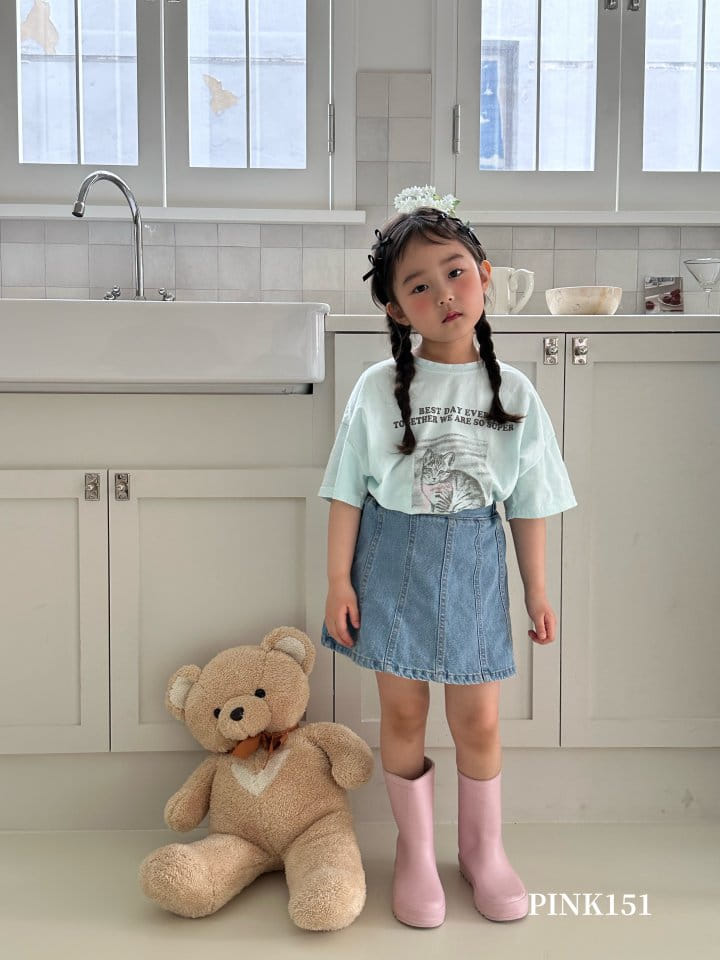 Pink151 - Korean Children Fashion - #toddlerclothing - 151 Slit Denim Skirt - 3