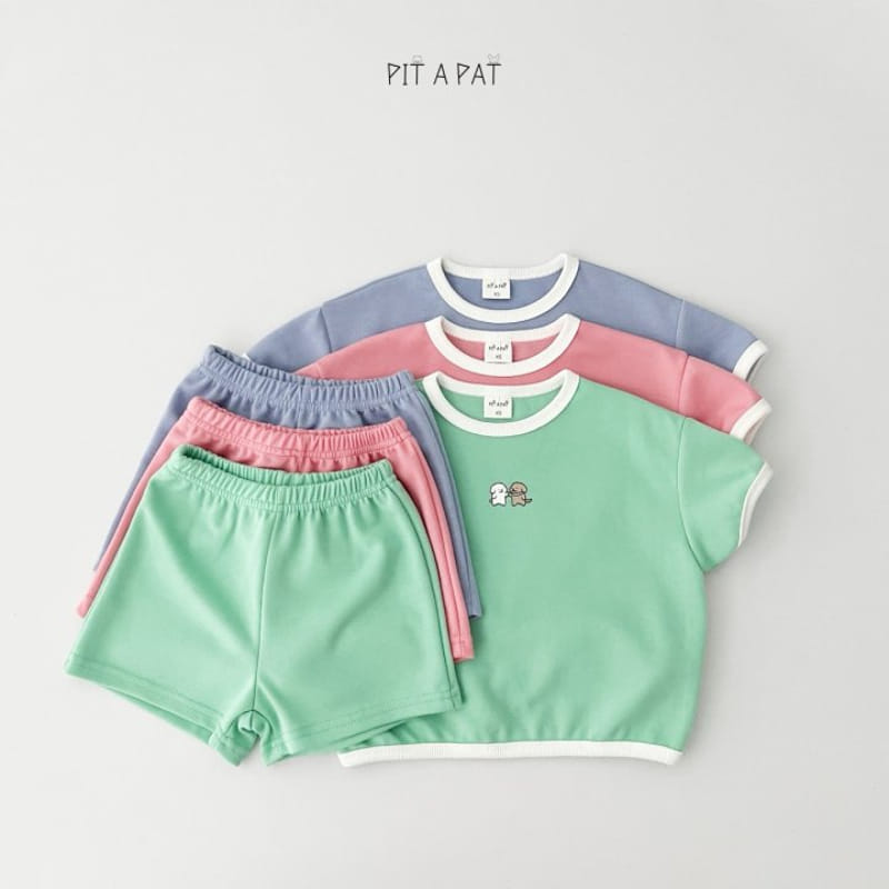 Pitapat - Korean Children Fashion - #todddlerfashion - Puppy High Five Top Bottom Set - 9