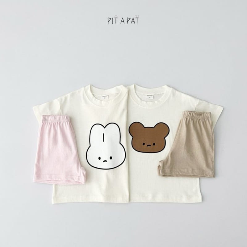 Pitapat - Korean Children Fashion - #todddlerfashion - Friend Summer Top Bottom Set - 4