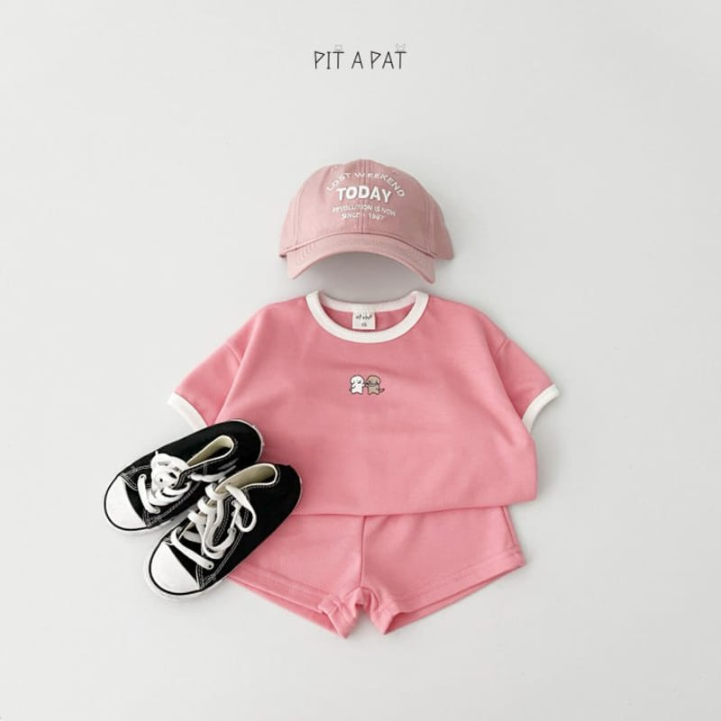 Pitapat - Korean Children Fashion - #toddlerclothing - Puppy High Five Top Bottom Set - 10