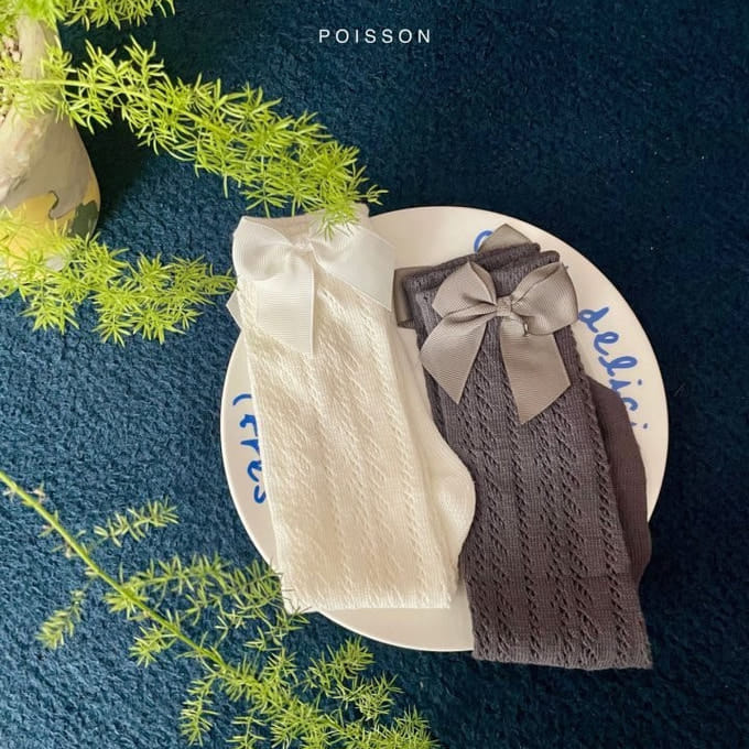 Poisson - Korean Children Fashion - #magicofchildhood - Eyelet Ribbon Socks