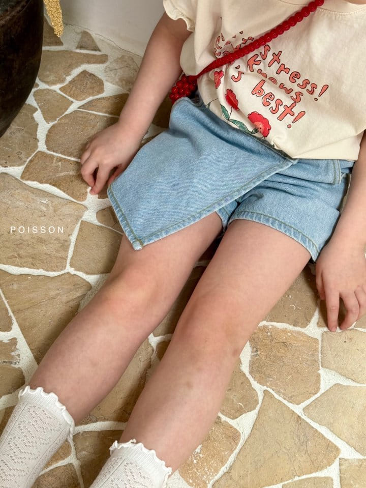 Poisson - Korean Children Fashion - #minifashionista - Plan Denim Skirts - 11