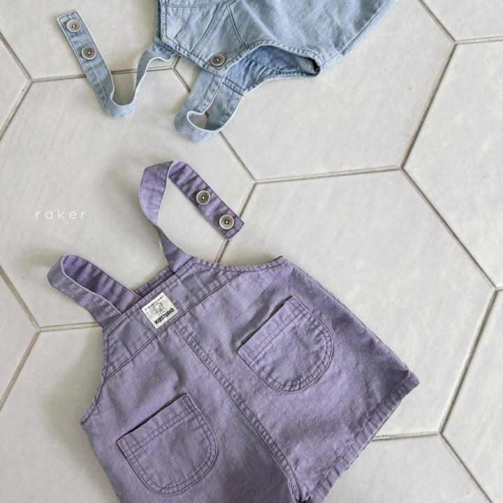 Raker - Korean Children Fashion - #kidsstore - May Short Purple Overalls