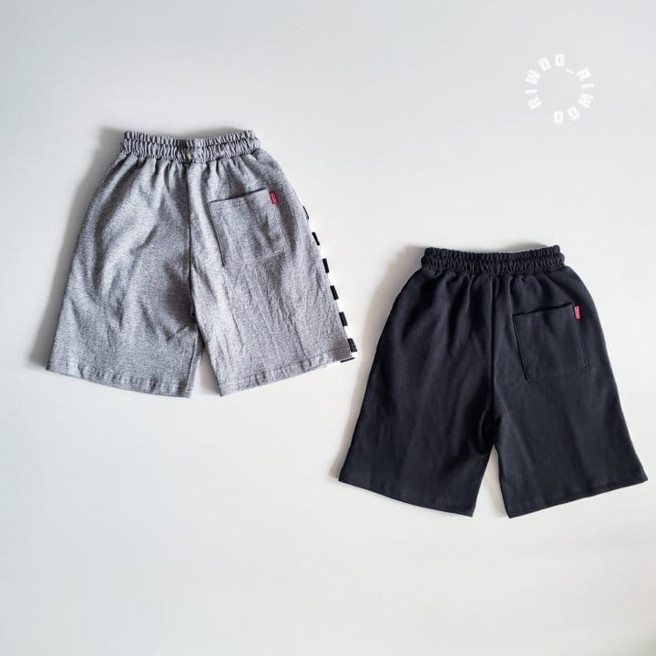 Riwoo Riwoo - Korean Children Fashion - #childofig - Side Check Half Pants - 2