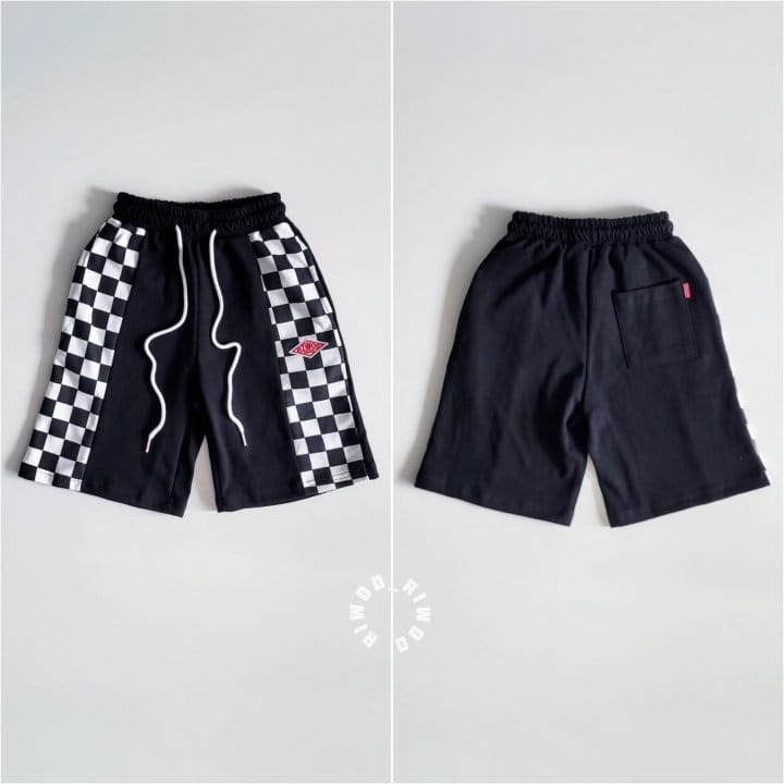 Riwoo Riwoo - Korean Children Fashion - #designkidswear - Side Check Half Pants - 5