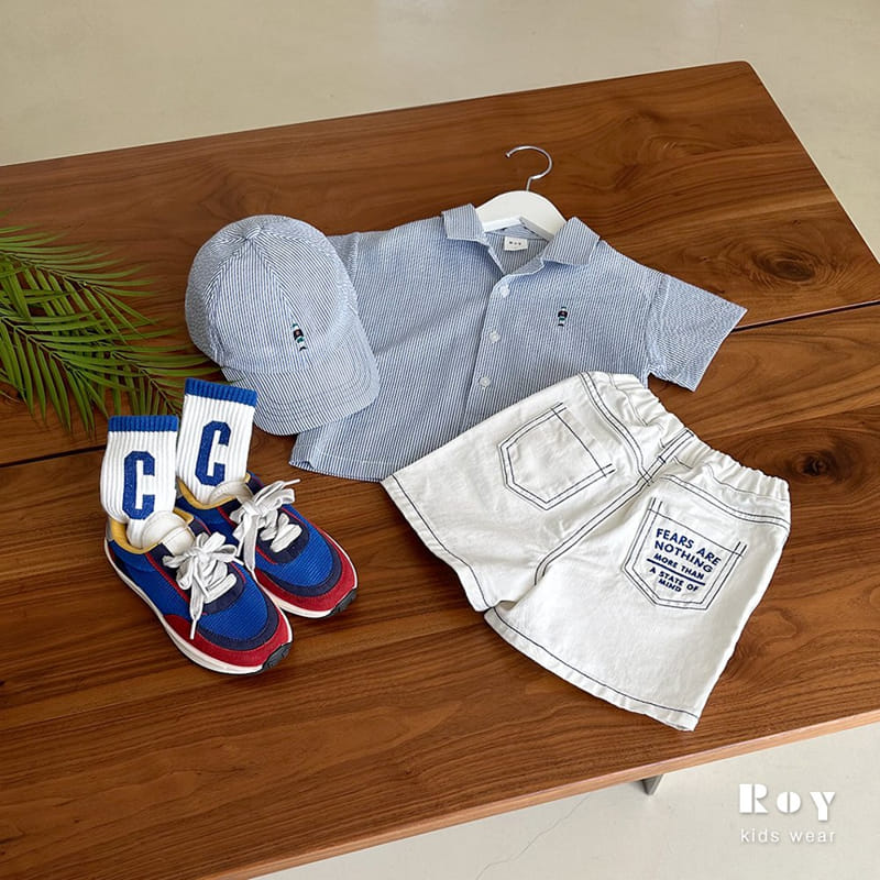Roy - Korean Children Fashion - #kidsstore - Mind Embroidery Shorts - 8
