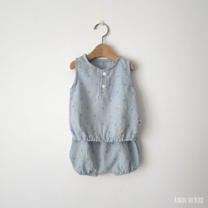 Saerobin - Korean Baby Fashion - #babyfever - Check Bloomers Top Bottom Set - 10