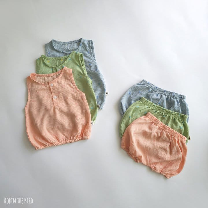 Saerobin - Korean Baby Fashion - #babyoutfit - Check Bloomers Top Bottom Set