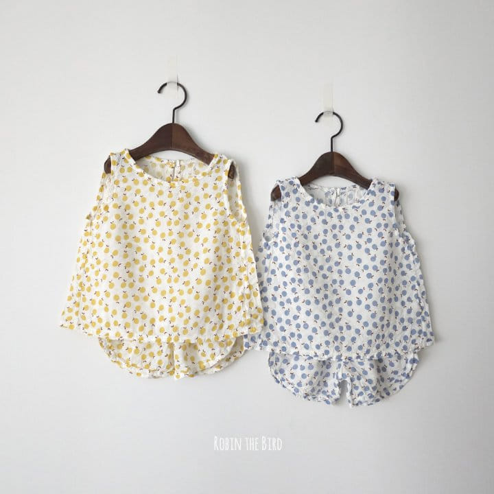 Saerobin - Korean Children Fashion - #childofig - Grapefruit Sleeveless Top Bottom Set - 10
