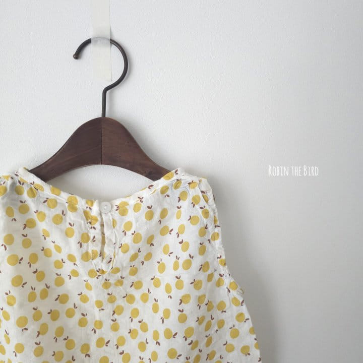 Saerobin - Korean Children Fashion - #stylishchildhood - Grapefruit Sleeveless Top Bottom Set - 9