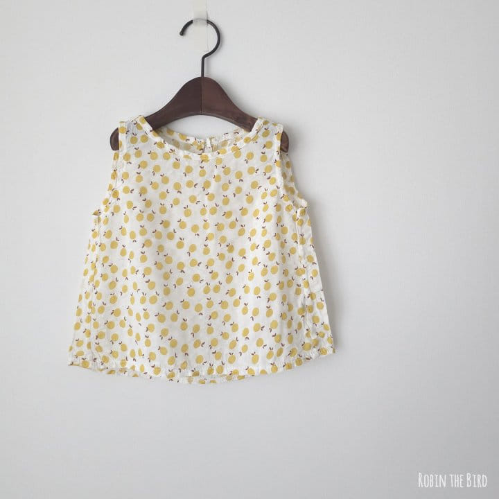 Saerobin - Korean Children Fashion - #toddlerclothing - Grapefruit Sleeveless Top Bottom Set - 8