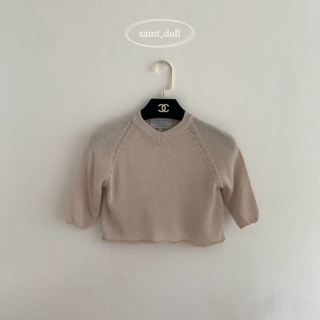 Saint Doll - Korean Children Fashion - #childrensboutique - V Neck Knit With Mom - 4