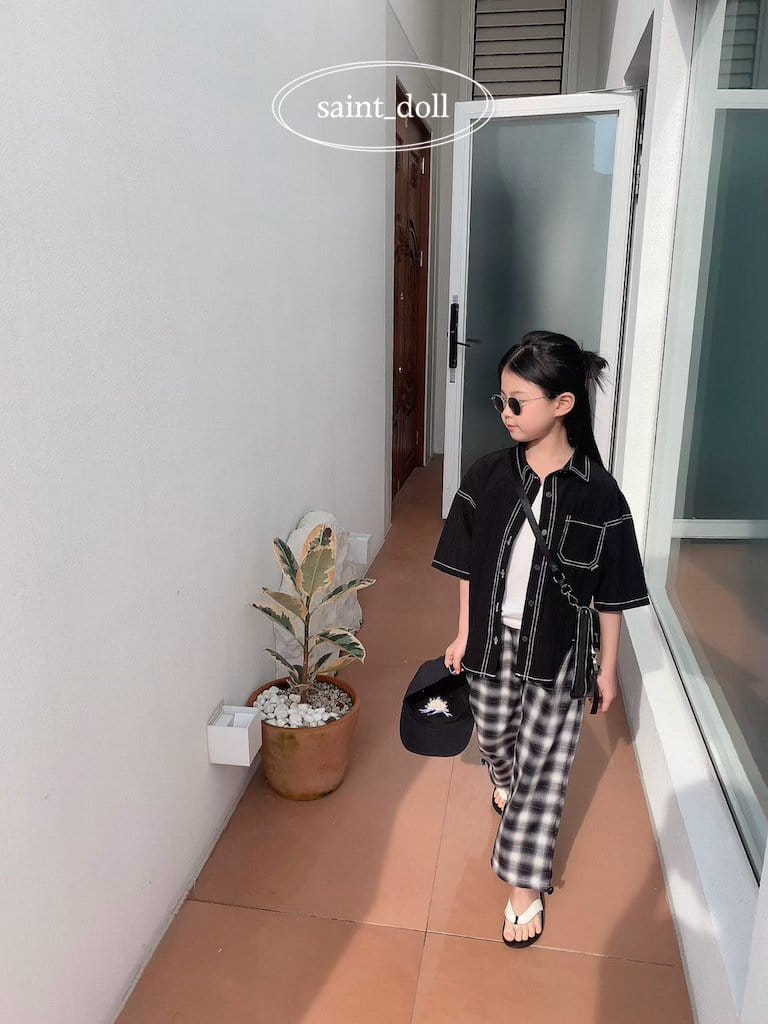 Saint Doll - Korean Children Fashion - #designkidswear - Check String Pants - 9