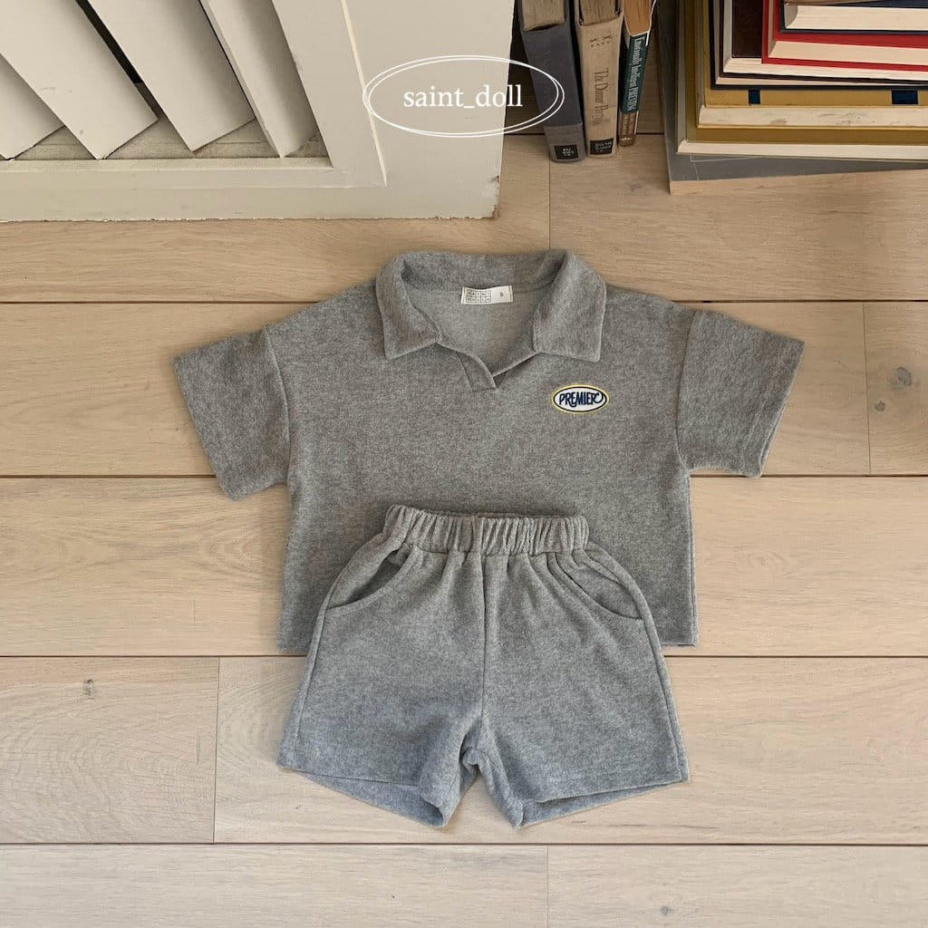 Saint Doll - Korean Children Fashion - #fashionkids - Wappen Terry Top Bottom Set - 3