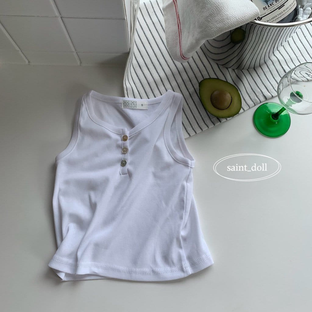 Saint Doll - Korean Children Fashion - #fashionkids - Button Sleeveless Tee - 3