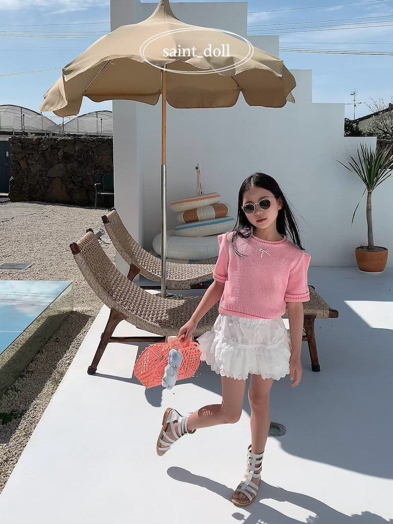 Saint Doll - Korean Children Fashion - #kidsshorts - Ribbon Pearl Knit - 11