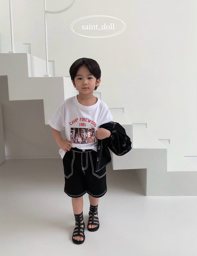 Saint Doll - Korean Children Fashion - #kidsshorts - Camp Tee - 5