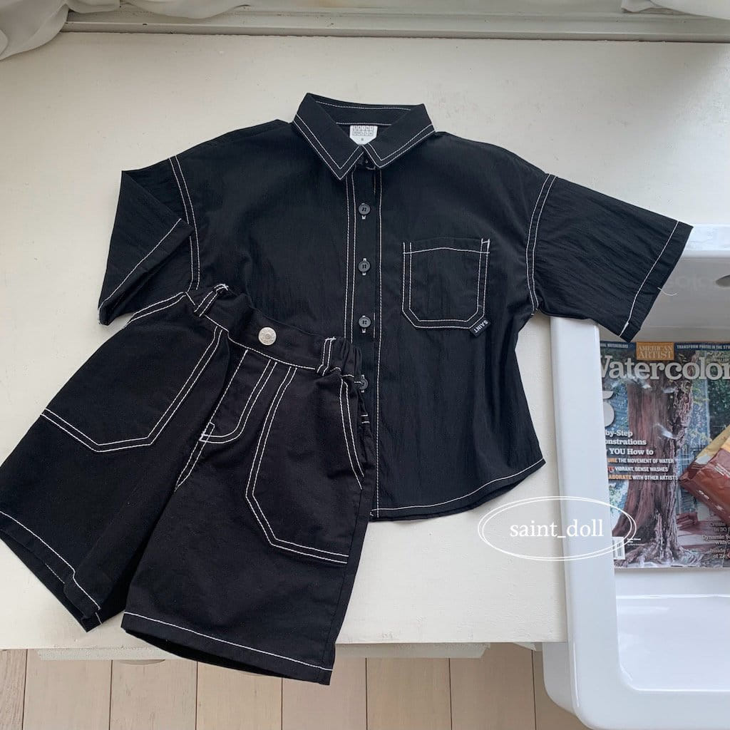 Saint Doll - Korean Children Fashion - #kidsshorts - Stitch C Pants - 7