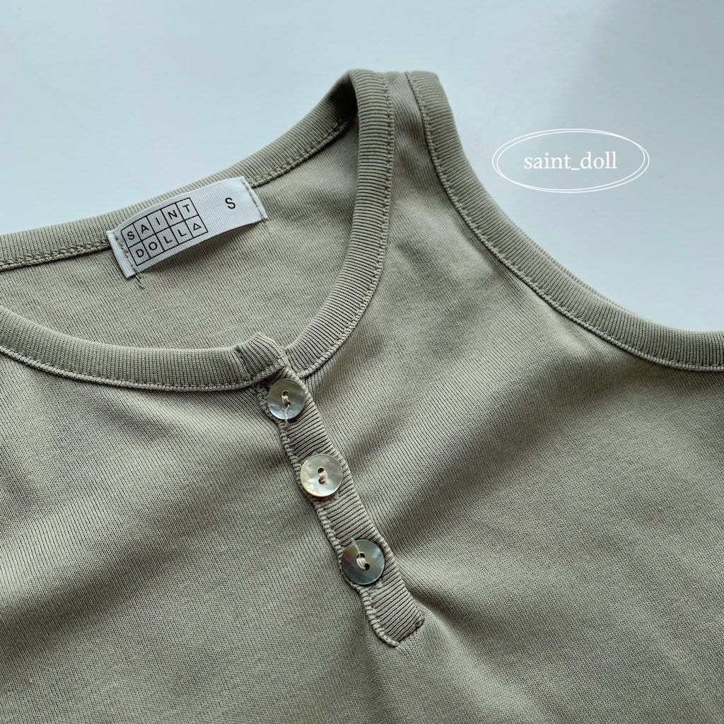 Saint Doll - Korean Children Fashion - #kidsstore - Button Sleeveless Tee - 5
