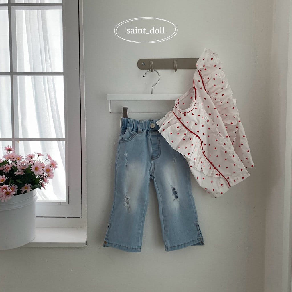 Saint Doll - Korean Children Fashion - #kidzfashiontrend - Side Slit Boots Cut Pants - 5