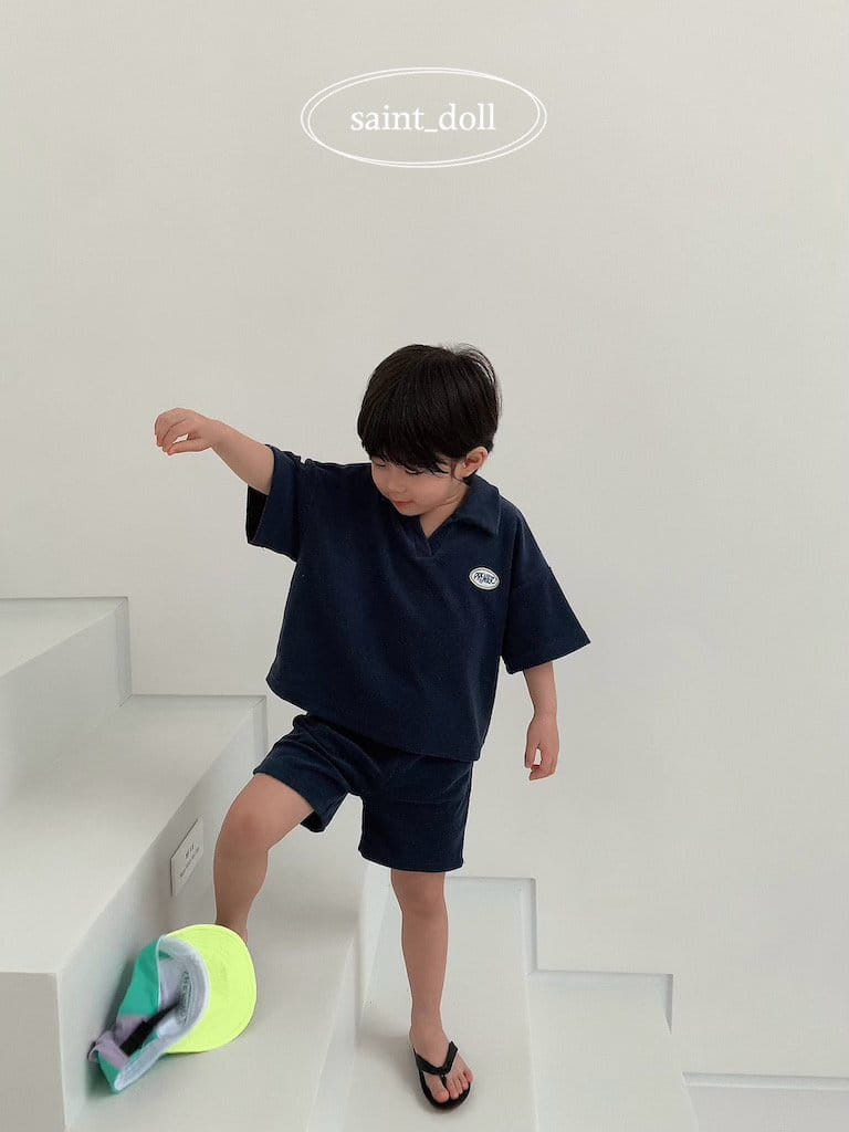 Saint Doll - Korean Children Fashion - #magicofchildhood - Wappen Terry Top Bottom Set - 9