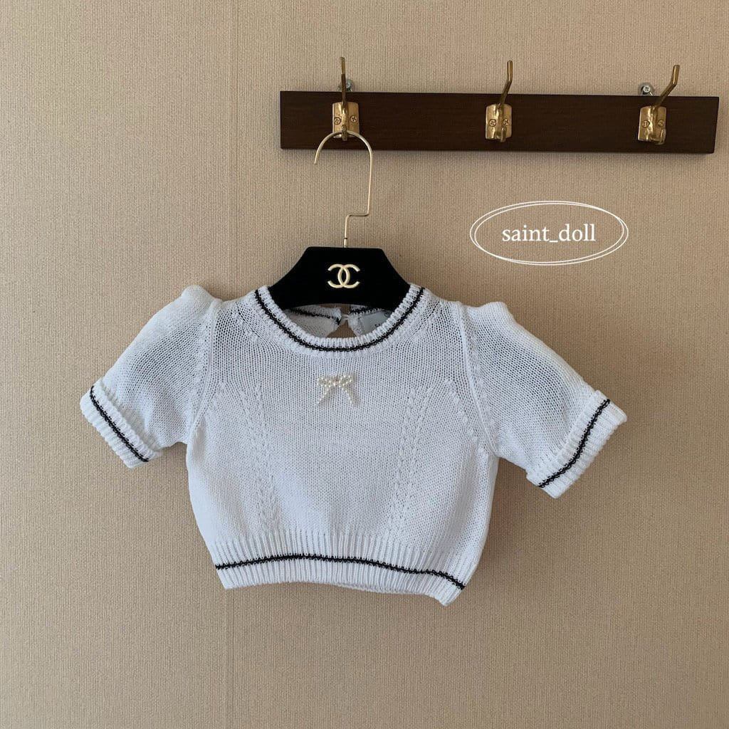 Saint Doll - Korean Children Fashion - #minifashionista - Ribbon Pearl Knit - 3