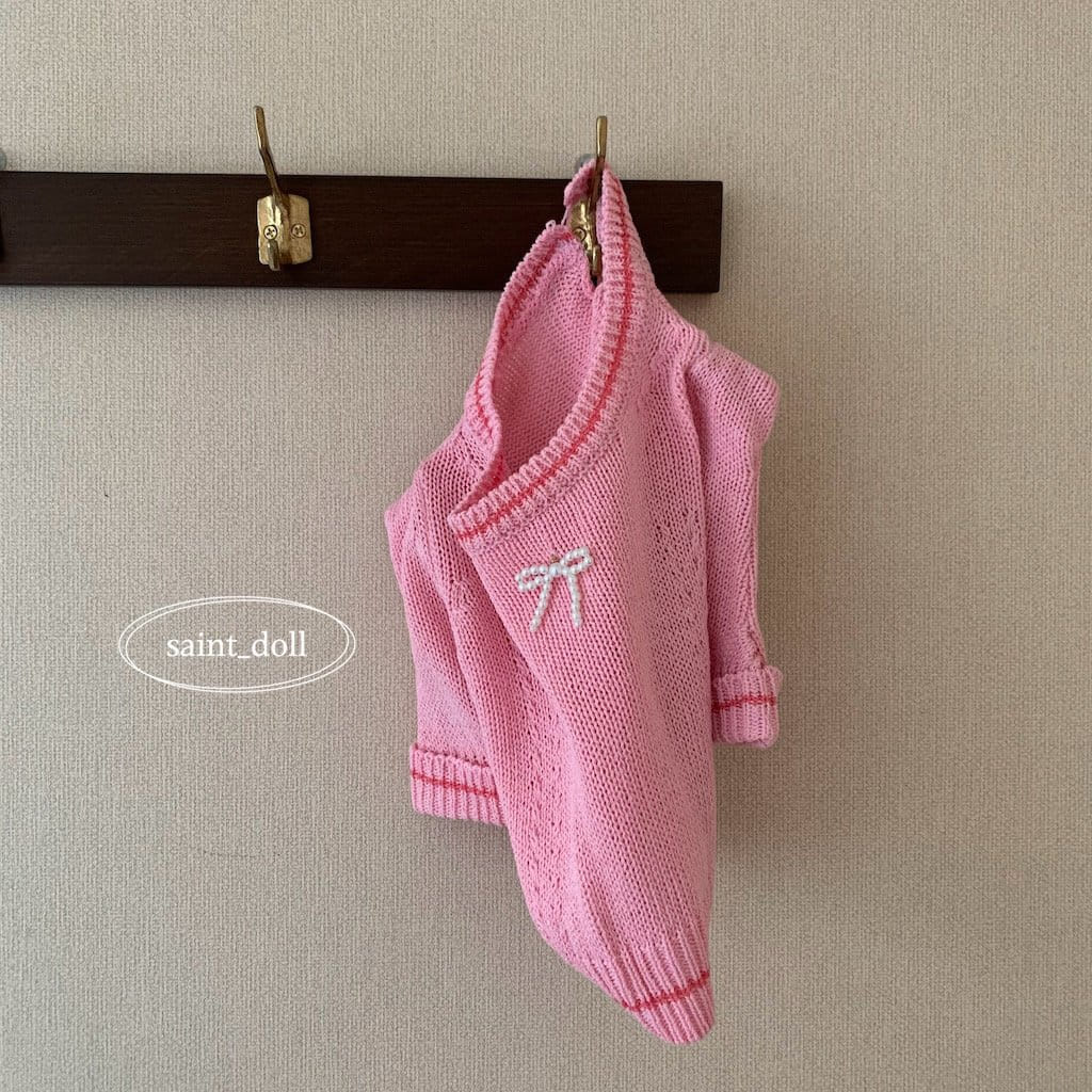 Saint Doll - Korean Children Fashion - #minifashionista - Ribbon Pearl Knit - 4
