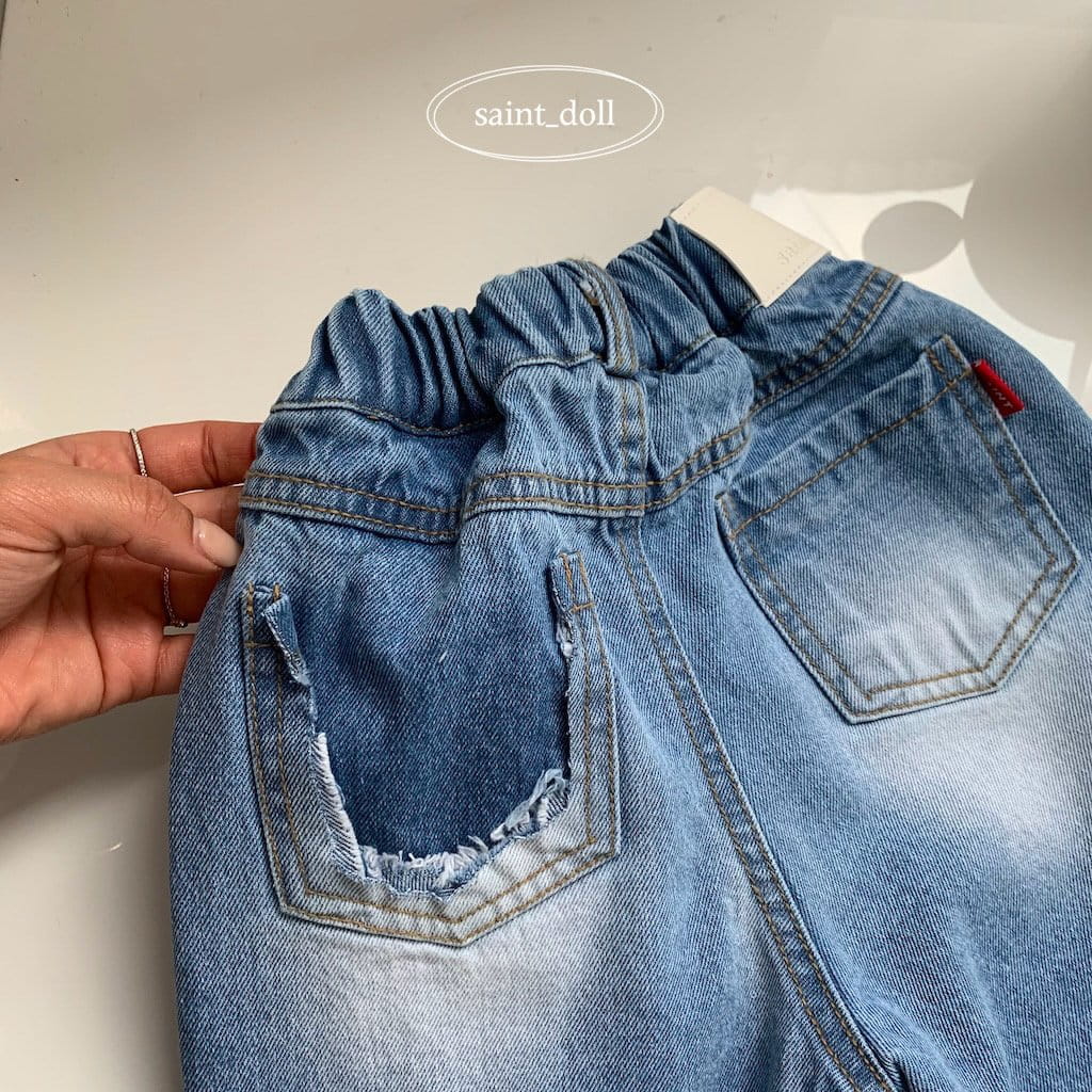 Saint Doll - Korean Children Fashion - #toddlerclothing - Back Pocket Vintage Pants With Mom - 7