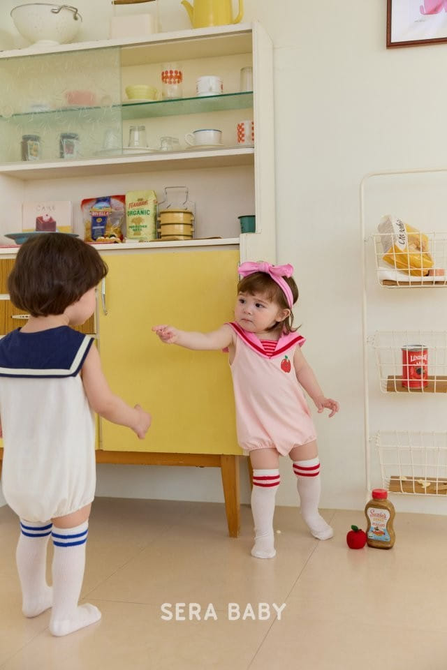 Sera baby - Korean Baby Fashion - #smilingbaby - Apple Sailor Body Suit - 4