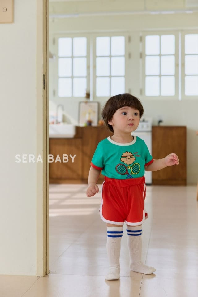 Sera baby - Korean Baby Fashion - #babyoninstagram - Tennis Shorts Top Bottom Set - 5