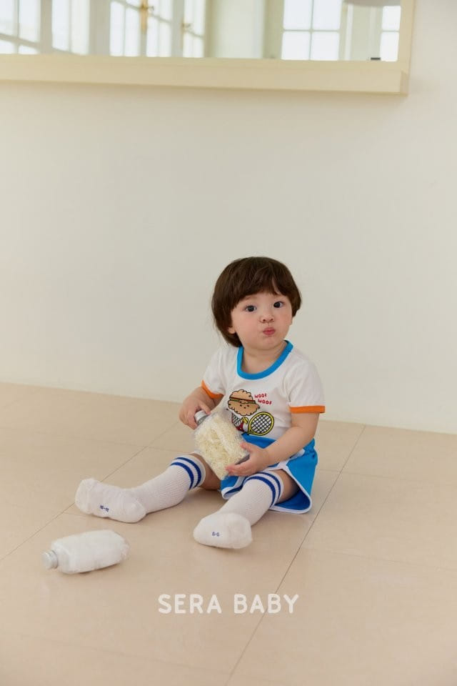 Sera baby - Korean Baby Fashion - #babyoutfit - Tennis Shorts Top Bottom Set - 8