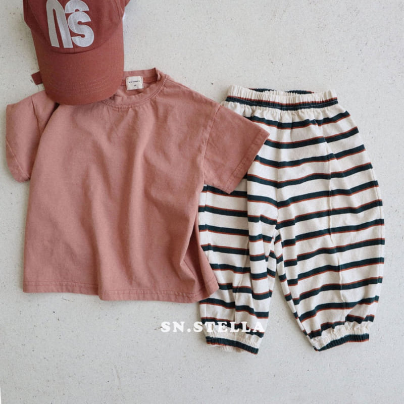 Sn.stella - Korean Children Fashion - #discoveringself - Plain Tee - 3