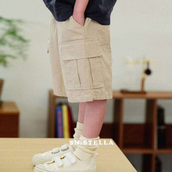 Sn.stella - Korean Children Fashion - #stylishchildhood - Cargo Shorts