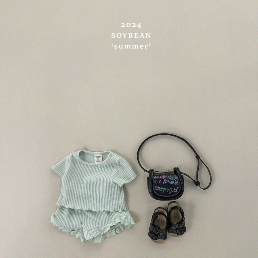 Soybean - Korean Children Fashion - #Kfashion4kids - Fresh Frill Top Bottom Set - 6