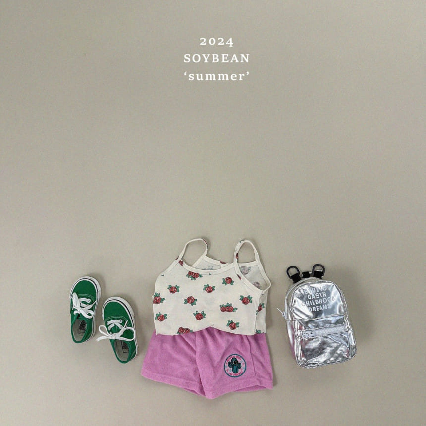 Soybean - Korean Children Fashion - #Kfashion4kids - Rose String Sleeveless Tee - 6