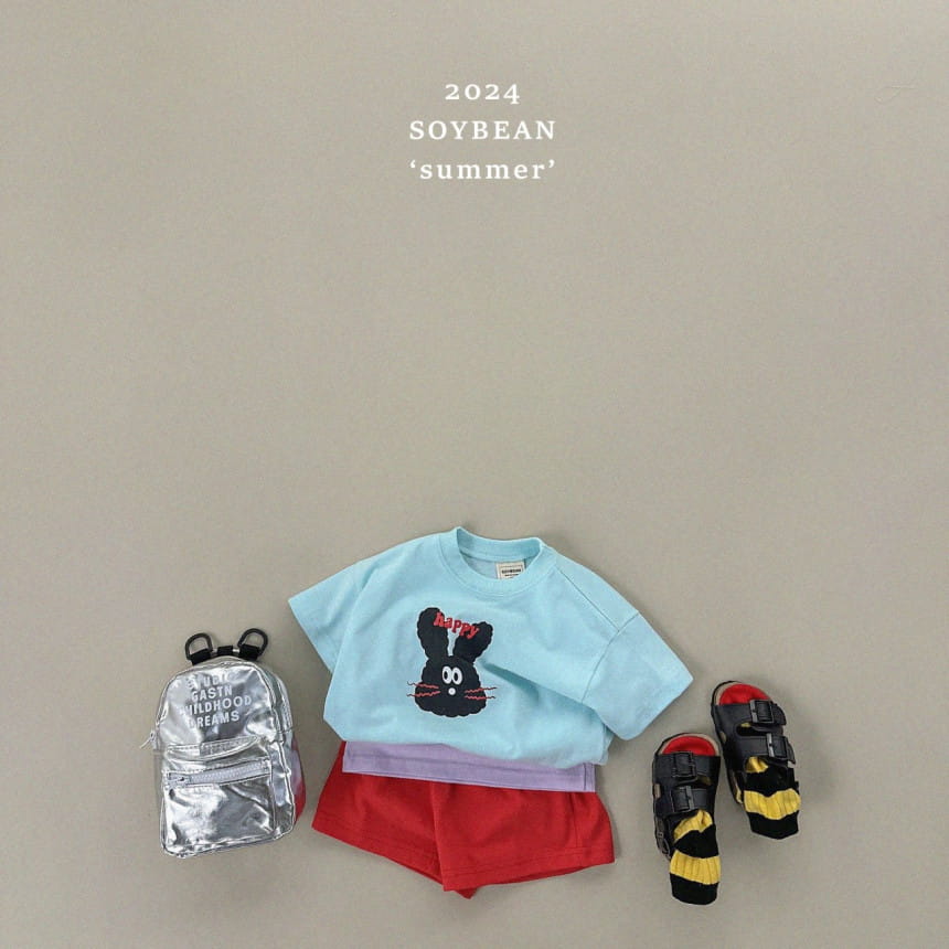 Soybean - Korean Children Fashion - #Kfashion4kids - Happy Rabbit Top Bottom Set - 3