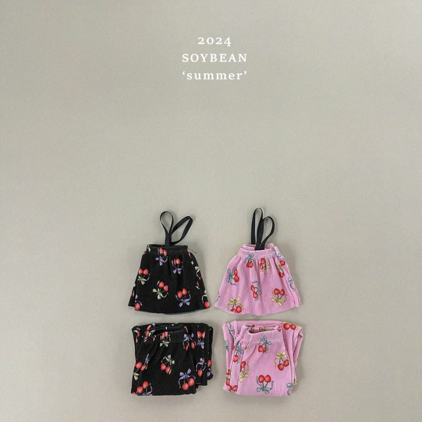 Soybean - Korean Children Fashion - #Kfashion4kids - String Pleats Top Bottom Set - 7