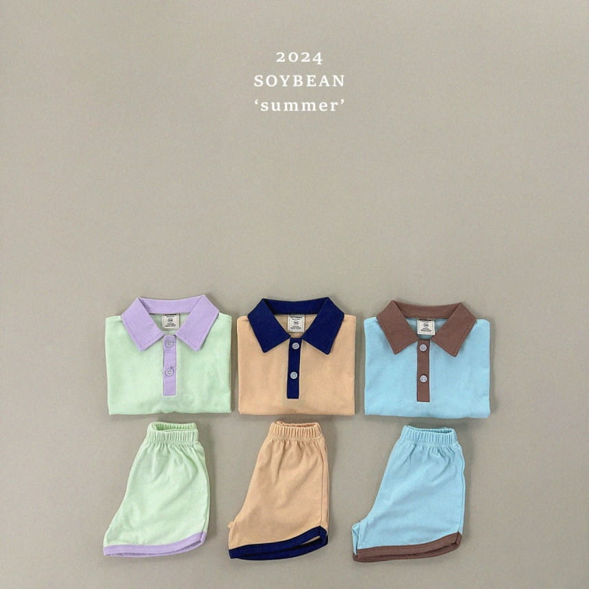 Soybean - Korean Children Fashion - #childofig - Linger Collar Top Bottom Set - 6
