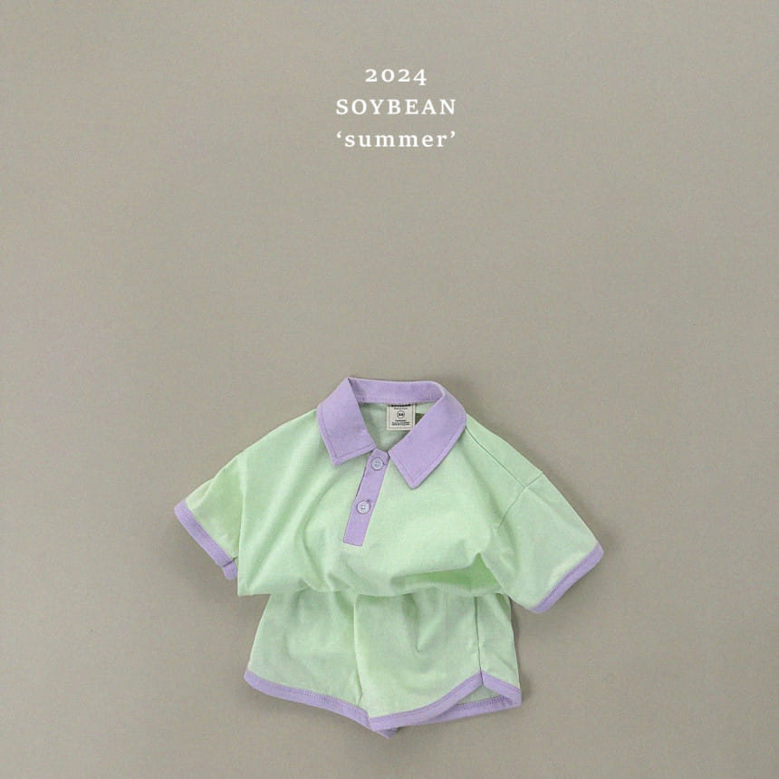 Soybean - Korean Children Fashion - #childofig - Linger Collar Top Bottom Set - 7