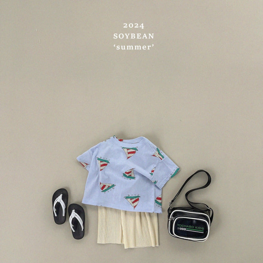 Soybean - Korean Children Fashion - #prettylittlegirls - Boat Short Sleeve Tee - 4