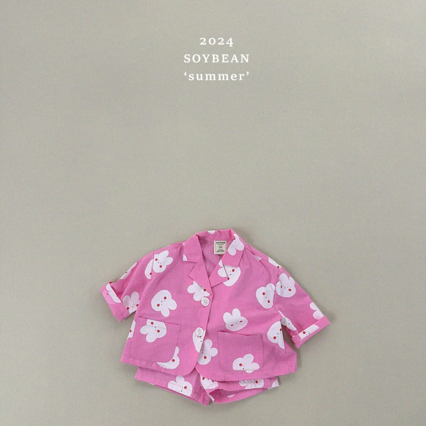Soybean - Korean Children Fashion - #childofig - Rabbit Ya Top Bottom Set - 6